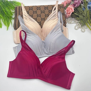 无钢圈文胸KB1631 安莉芳EBW0763 BRA聚拢下厚上薄款 安莉芳旗下E