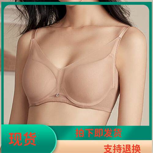 安莉芳专柜新品网纱无痕女士文胸大胸显小薄款舒适内衣EB00753