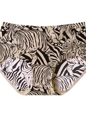 芬狄诗内裤女性感条纹薄款无痕中腰棉质档里包臀三角裤F200346