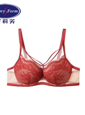 安莉芳商场同款小胸厚杯文胸女士上托聚拢性感蕾丝内衣EB00416