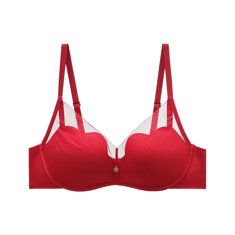 【玫瑰杯】安莉芳小胸厚杯无钢圈文胸女网纱无痕聚拢内衣EB00529