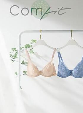 【呼吸杯】Comfit单层蕾丝文胸大胸显小大码夏季薄款内衣CB00109