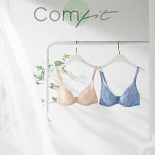 【呼吸杯】Comfit单层蕾丝文胸大胸显小大码夏季薄款内衣CB00109