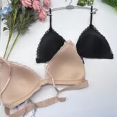 996 安莉芳蕾丝边三角杯内衣薄款 小胸无钢圈文胸EBW0045 EBW0200