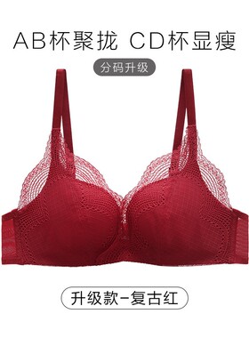 【舒挺杯】安莉芳本命年红色收副乳女士文胸小胸聚拢内衣EBW0566