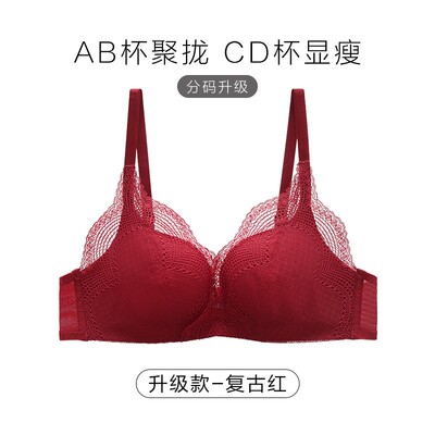 【舒挺杯】安莉芳本命年红色收副乳女士文胸小胸聚拢内衣EBW0566