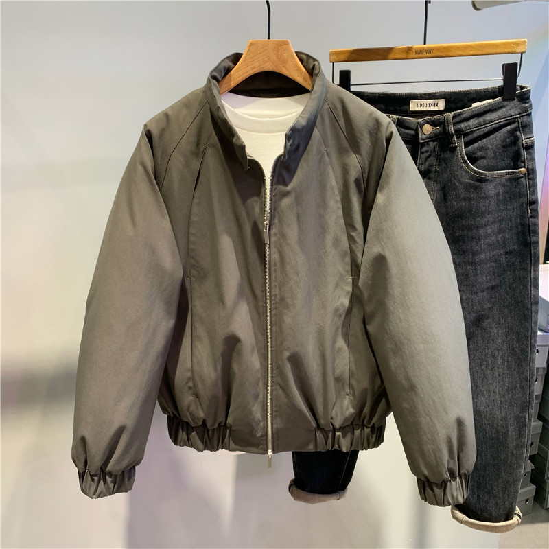 日系时尚立领短款羽绒服夹克