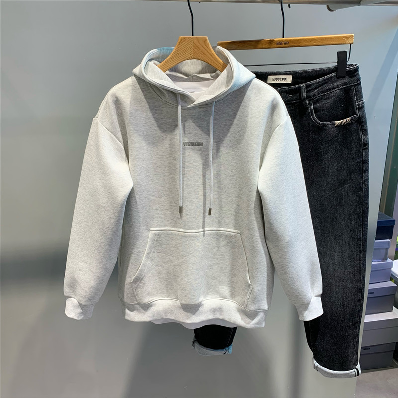 简约连帽纯色卫衣百搭
