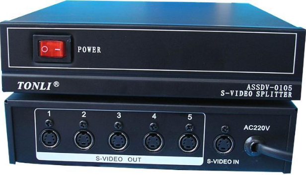 仝丽 S-Video分配器 S端子视频 一分二 1分5 ASSD-105 工程级