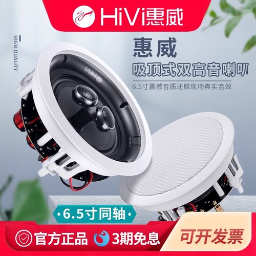 Hivi/惠威 VX6-SC 高低音同轴定阻吸顶喇叭双高音天花板吊顶音响 - 封面