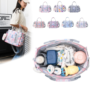 外出轻便手提母婴包2023新款多功能牛津布单肩斜挎包大容量妈咪包