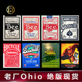 汇奇花切收藏扑克牌老厂OHIO小蜜蜂流线背绝版 棒球小丑俱乐部超人