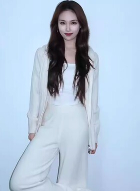 海岛的椰Island2025新款高级感灰色休闲运动卫衣两件套装