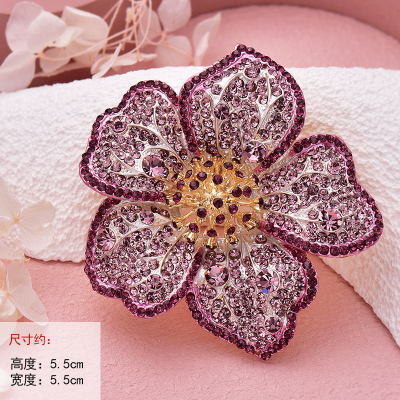 直播专享 重工紫鸢尾胸针