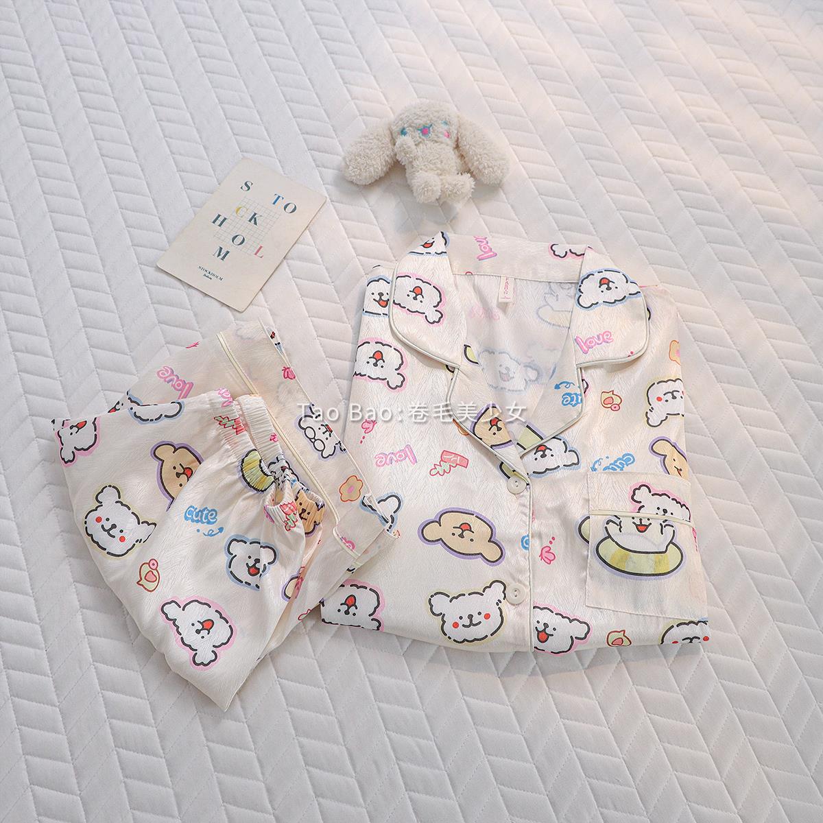 休闲百搭柔软舒适短袖睡衣女