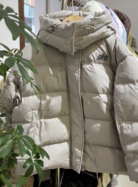 实体店冬装男童女童洋气米色连帽90白鸭绒短款羽绒服大童羽绒服