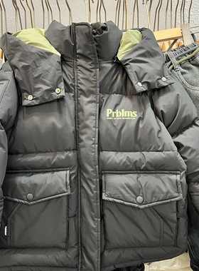 冬装男童黑色拼接绿色加厚90白鸭绒连帽羽绒服中大童品牌羽绒服