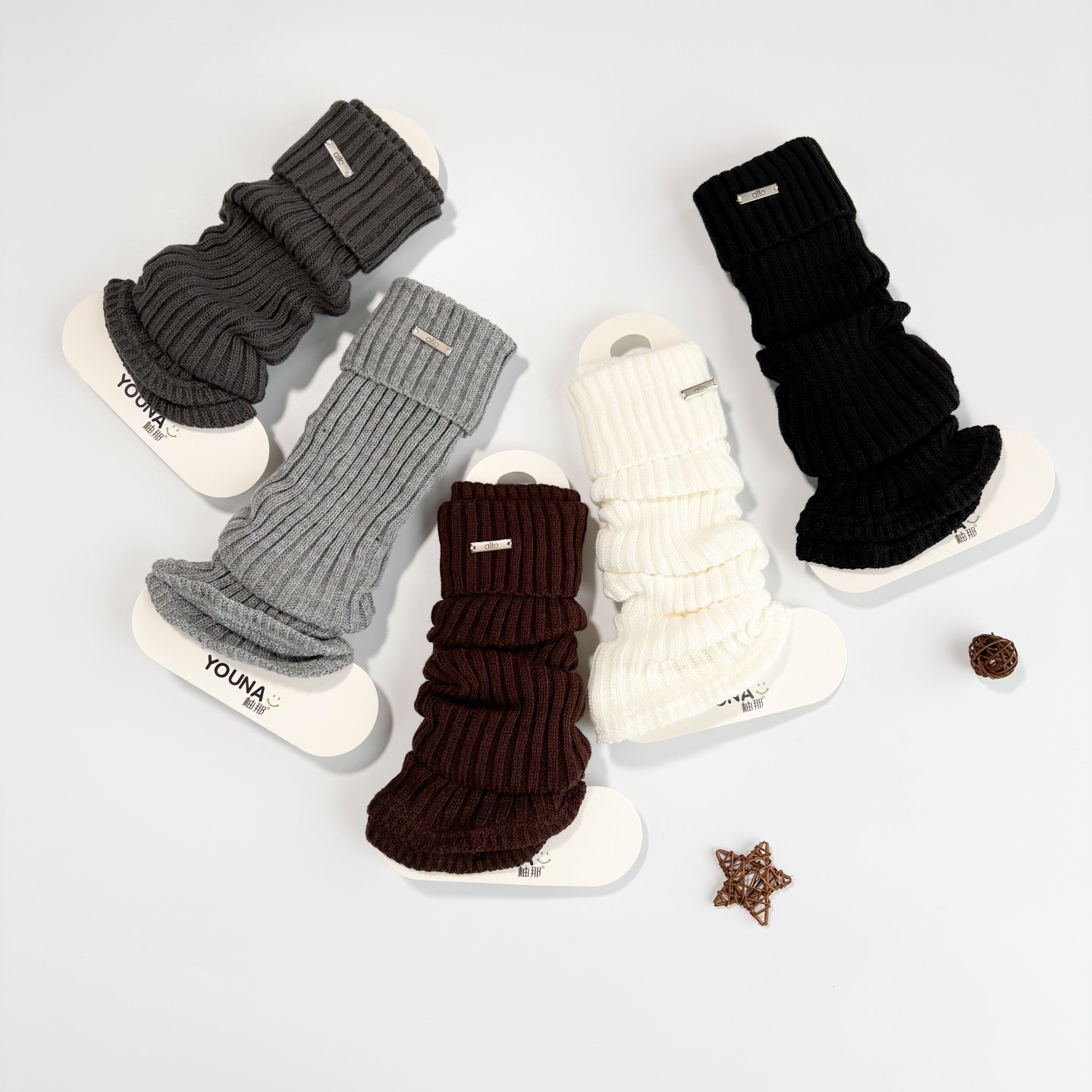 柚那女士冬季保暖加厚时尚卷边腿套韩系针织毛线小腿堆堆袜套2615,女士内衣/男士内衣/家居服,长筒袜,淘宝优惠券,粉丝福利购,淘宝优惠卷