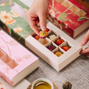 云南龙珠花茶18枚盒装 空盒普洱茶滇红龙珠刺梨菊花茉莉百合绣球茶