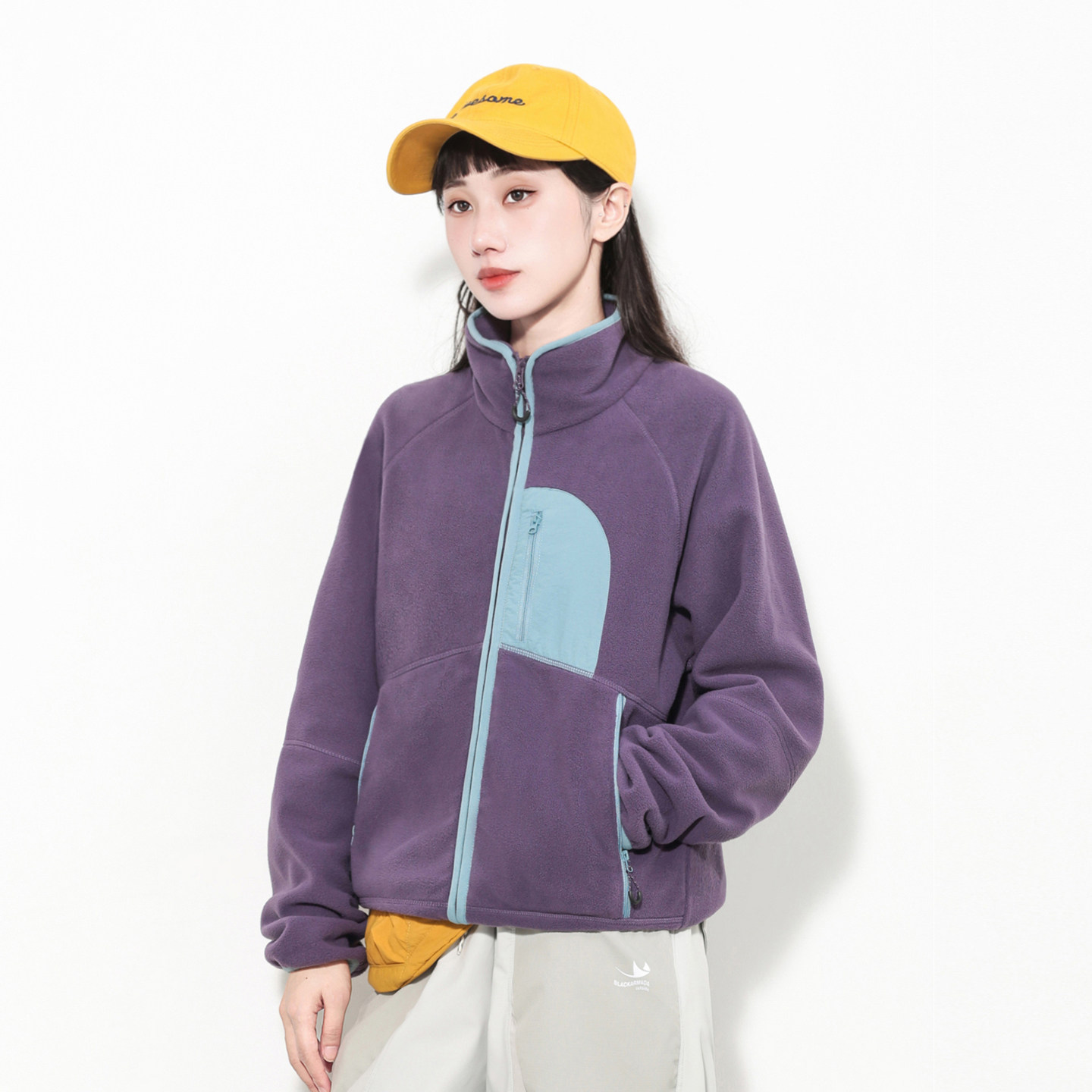 Hills Grace秋冬户外徒步登山摇粒绒内胆运动轻量休闲抓绒外套女