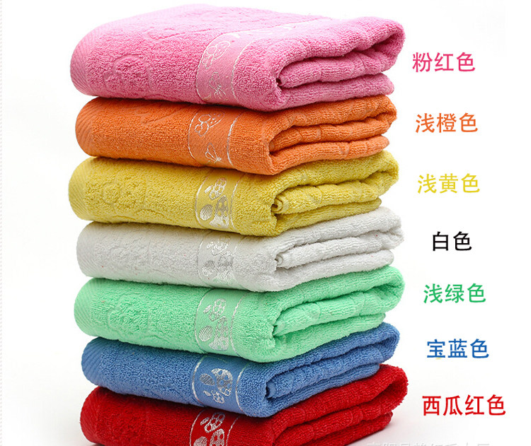 工厂直销纯棉蘑菇成人素色70*140大浴巾回礼福利赠品 可绣字包邮