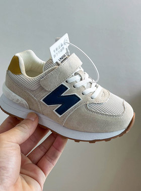 N字儿童鞋24年秋冬新款男童运动鞋真皮女童休闲儿童加绒二棉鞋子