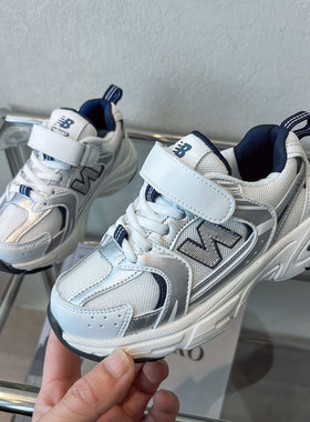 N字儿童鞋24年秋新款男童运动鞋女童加绒二棉老爹鞋儿童保暖鞋子