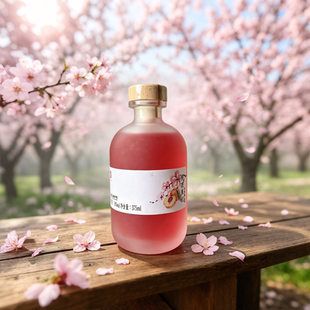 同福永露酒果酒微醺低度甜酒女生蜜桃花酒375ml瓶装高颜值晚安酒