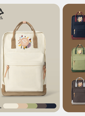 canvasrepublic帆布共和国双肩包女国风刺绣户外出行背包学生书包