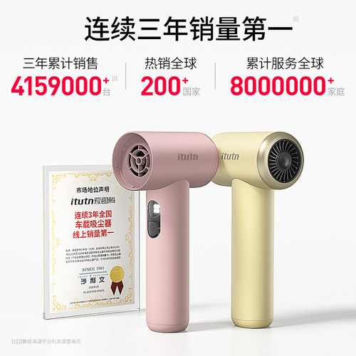 itutn爱图腾车载吸尘器车用L8家用无线小型手持迷你吹吸机大吸力