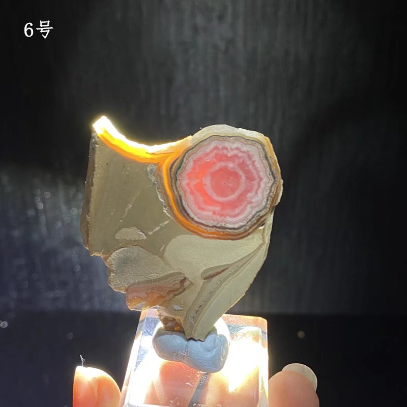 精品天然阿根廷红纹石原石切片收藏红纹石水滴锁骨链吊坠女款