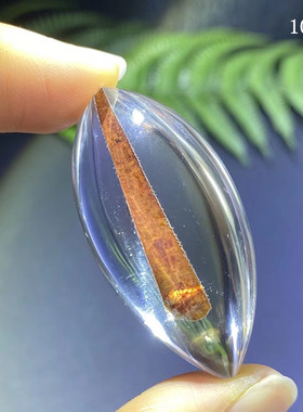 天然多色云母片针铁矿包裹体吊坠