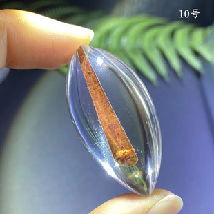 精品天然多色云母马眼吊坠稀有针铁矿包裹体女款高级水晶饰品礼物