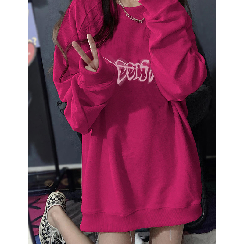 hiphop宽松圆领上衣美式