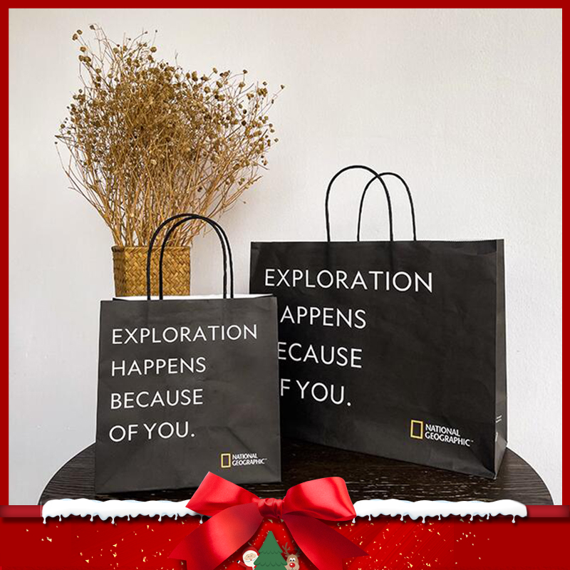 国家地理品牌纸袋束口袋