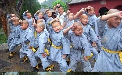 儿童小和尚演出衣服男孩少林寺小沙弥表演服宝宝搞怪僧袍摄影套装