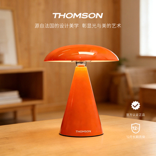 法国汤姆逊轻奢高级感客厅卧室氛围灯充电蘑菇花苞台灯床头小夜灯