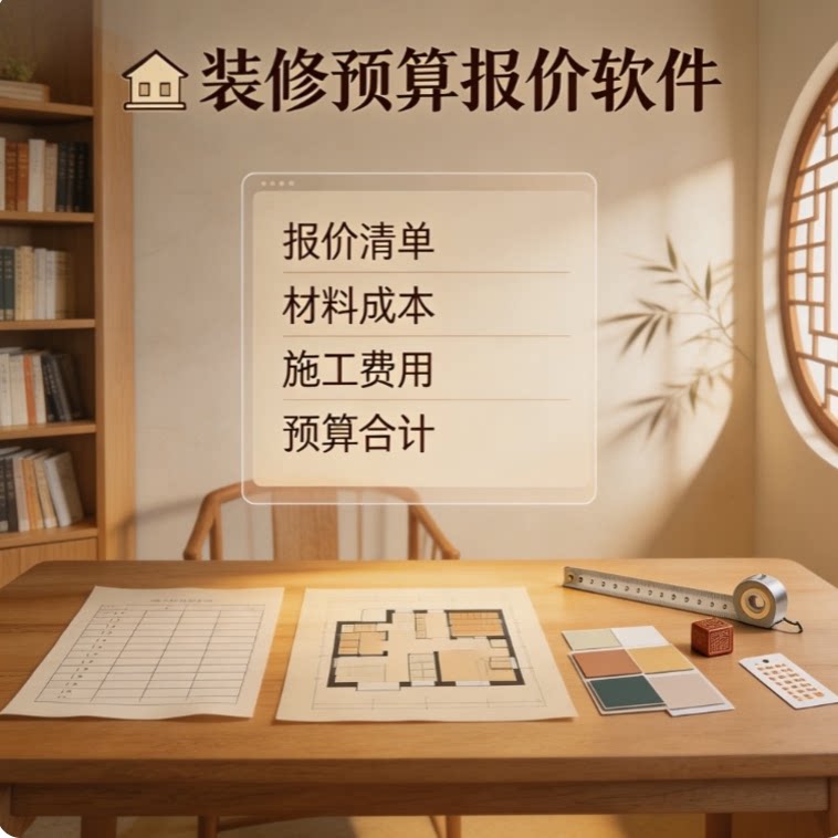 装修预算报价软件，家装工装工程办公设备配件及相关服