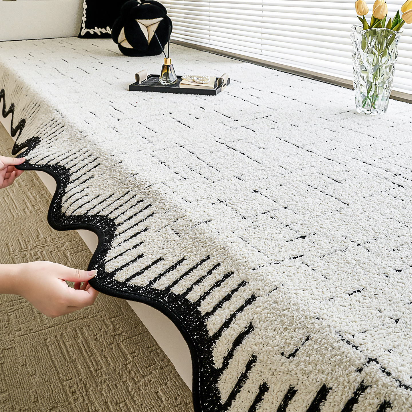 可定制可机洗轻奢飘窗垫