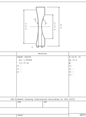 双凹普通石英JGS2透镜,Φ24mmf=-23.26mm