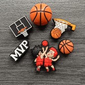 立体篮球类装 洞洞鞋 饰品 男生儿童鞋 花卡通人物灌篮高手 鞋 扣配饰