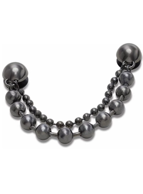 新款Crocs卡骆驰智必星配件洞洞鞋鞋花 金属合金黑色宝石双链鞋扣