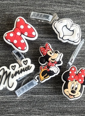 新品Crocs卡骆驰鞋扣 智必星配件洞洞鞋鞋花 卡通米妮装扮五件套