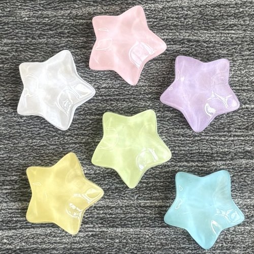 洞洞鞋配饰冰透水波纹五角星鞋花