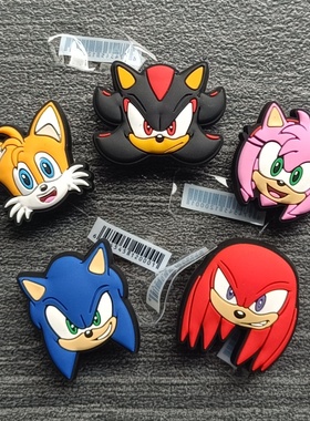 新款Crocs鞋花配件 洞洞鞋鞋扣 卡骆驰鞋子智必星饰品 刺猬索尼克