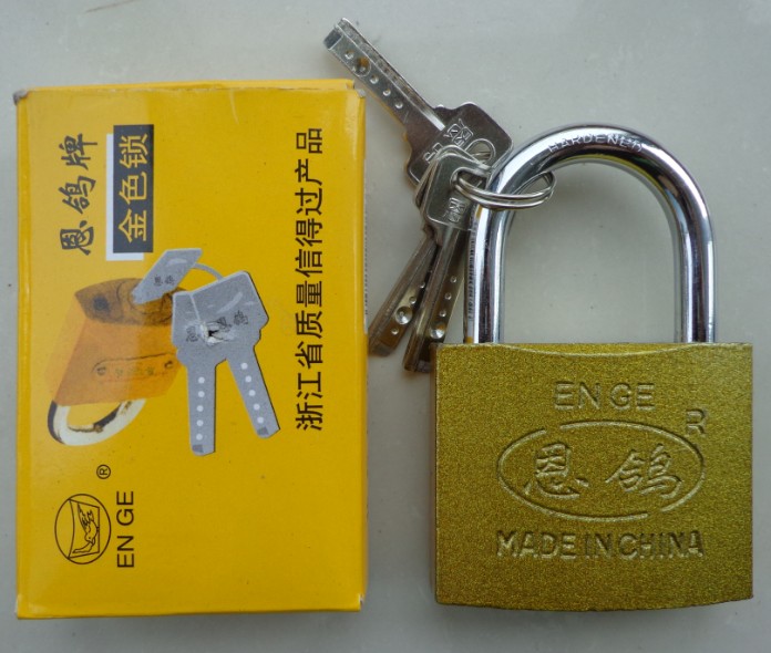 恩鸽挂锁 63mm挂锁 大铁门锁 柜子锁箱包大锁头 老式挂锁防盗锁具