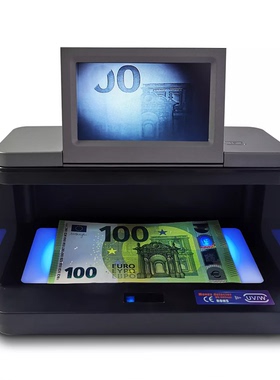 包邮181紫外线LED灯票据鉴别仪小型紫光白光红外验钞机内带锂电池