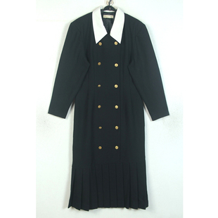 秋冬装孤品复古古着vintage连衣裙