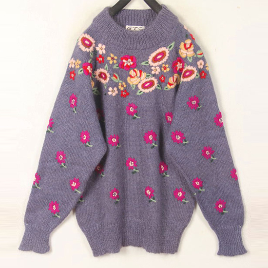 孤品复古古着vintage手工毛衣