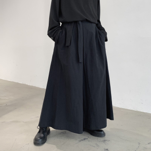 阔腿灯笼裤 个性 ins男女宽松oversize九分裤 山本风暗黑禁欲系裙裤